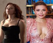 A threesome with Scarlett Johansson and Elizabeth Olsen ?...how long can you last? from hulk fucking with scarlett johansson black widowamill sleep indian sister sex bangla long hair hot girl xxx comexy marathi aunty sex videos