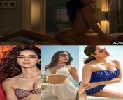 Choose your actress you would love to be in that position.. Ananya Pandey vs Sara Ali Vs Shobita Dhulipala from ananya pandey rubbing her pussy naked anal sex jpg