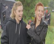 During the filming of black widow i accidentally swapped with florence, i was an amazing actor, scarlett took care of me while off set, i made friends with her in more ways than one. &#34;Haha! Scarlett, you look so sexy in that jacket, lets swap clothesfrom scarlett kisses