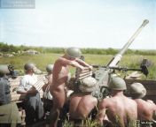 A Finnish gun crew mans their Bofors 40mm gun as Soviet aircraft&#39;s approach, Kivennapa, Karelian Isthmus, 7 July 1942 - 77 years ago to this very day. [4886 x 4847] [Colorized] from 无锡新吴区网红约炮小妹约炮█看妹网址▷em22 cc█无锡新吴区网红约炮小妹约炮▷无锡新吴区妹子上门约炮服务▷无锡新吴区小妹约炮小妹约炮 4847