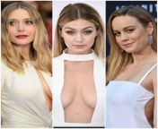 Elizabeth Olsen, Gigi Hadid, Brie Larson... (1) Meet for A one night stand and get pregnant but never see her again, (2) She is your mistress, (3) To be your wife and start A family with her.. from desi village wife sosi mif night fucking with her devar