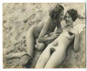 1920s lesbians on the beach. from lesbians on sofa