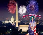 Nude Girl Wrapped in USA Flag Celebrates July 4 in Washington with Fireworks from alka kubal nude sex fuck photof usa