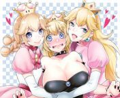 Group Hug! [Peachette, Bowsette, and Peach] from bowsette nudes