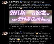 HEY BETAS! Ask &amp; you shall receive. I made my first XXX BG tape fully censored just for you! Available on my MV now. ? from www xxx cock tape