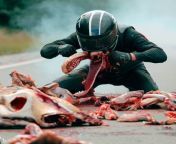Extreme roadkill-eating contest from shotacon roadkill