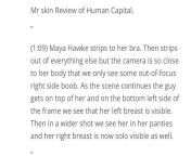 Description of Maya Hawkes nude scene in Human Capital from Mr Skin from badla sherni ka movie nude scene