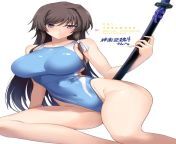Takamura Yui Show Off her Body in Light Blue Swimsuit [Muv-Luv Alternative] (Halcon) from 1kqknvk muv oc2tgc0mkkitimkf6avc 1202k