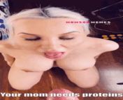 Mom loves sons protein from mom holds sons penis