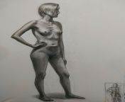 My first drawing on the anatomy of a naked girl from nature. from isabelle blais naked scene from borderline 17 jpg