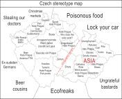 Map of various czech stereotypes - please don&#39;t take it Too seriously from czech amateurs marketazbynek tmb