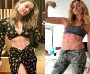 Who has the hotter abs. Brie Larson or Caity Lotz? from the flash caity lotz fakes