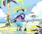 YuriMoko: Sexy Beach Resort - by @tsukinoura0817 on Twitter from xxxprinkachopra on