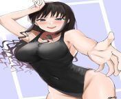 Morishima Haruka in Black School Swimsuit [Amagami SS] (Mori Heichi) from l8bms7nyxbbw mzansi black school sex
