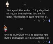 On a post about a female teacher raping a male student from umemaro female teacher