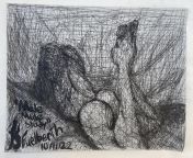 Male Nude Study, Me, Ink, 2022 from art male nude 170410 72 jpg
