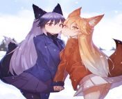 Foxes in their mating season [Kemono Friends] from foxes mating