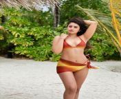 Shobhita Rana showing navel in skimpy bikini from ileanas navel