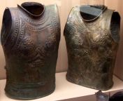 Bronze breastplates from the first iron age, Celtic origins, found in Marmesse (Haute-Marne, France) and kept in Saint-Germain-en-Laye (near Paris, France), 950-780 BCE [800x560] from xxx muth marne walandian aunty chudai in hindi voice hd