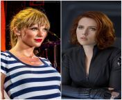 Who sits on your face? Taylor Swift after a hot summer night concert, Scarlett Johansson after a long day of filming in her Black Widow suit from taylor swift strips naked in home