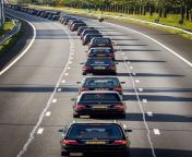 A convoy of hearses carry the remains of the victims of the Malaysia Airlines flight MH17 plane crash from an airbase in Eindhoven to Hilversum (July 24, 2014) from dorcel airlines flight n dp 69