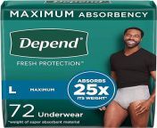 [AMAZON] Depend Fresh Protection Adult Incontinence Underwear for Men (Formerly Depend - Price: &#36;52.96 (MRSP: &#36;55.99 &#124; You Save 5.41%) from la belle fille dÉpend de notre sexe brut