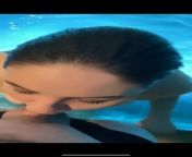 Russian girl makes blowjob in swimming pool from mallu devika in swimming pool