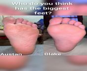 Big feet challenge from ali feet