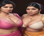 Which Indian Aunt you would choose? Pink or white from indian aunt com