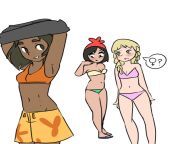 Drawing based on a dream I had; Hau and the crew getting ready to swim, Hau pulls off her top revealing a sport top with her boy shorts, lets down her hair and everyone is like &#34;oh shit Hau is a girl&#34; while Hau is oblivious no one realized from arunachal pradesh girl bathing with her boy
