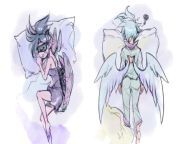 &#34;If you have a body type with wings on your back like an angel, you should give up sleeping on your back. I don&#39;t want to imagine an angel suffering from spinal stenosis or disc problems in his later years.&#34; Art by PT_CROW! from ángel wings porno