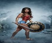 Wonder Woman body paint. Paint, photography and compositing by me from body paint proses