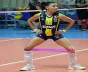 Turkish volleyball player Melis Y?lmaz from turkish trimax kezban popo