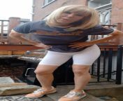 Crazy Carol has a great pose in white bike shorts! from crazy carol kyser porno
