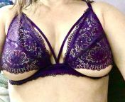 Purple Lace with a little bit of under boob AdoreMe 38C from bra boob anty