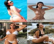 Persian celebs : 1. Marry her 2. Share with your friend 3. Keep as your sex slave 4. Pimp out for money . Feel free to explain why (Donya Jahanbakht , Mahlagha Jaberi, Anna Vakili, Sadaf Taherian) from donya jahanbakht sex