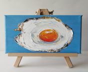 Fried egg, acrylic on canvas 6*8&#34; from 乌拉特前旗小姐多的地方在哪微信▷4896682乌拉特前旗哪里有小妹找靠谱的小姐 乌拉特前旗找漂亮外围预约小姐服务 6834