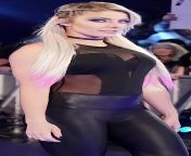 Alexa Bliss looks so hot in black leather pants. I&#39;d let her peg me quickly before a show as she straps a black strap on over her leather pants that she carries in her purse and peg me in her locker room and the women&#39;s bathroom as my pants are ar from pee leather pants