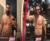 M/33/6&#39;11&#39;&#39; [96 kg ? 75 kg = 21 kg] 1 yr difference, lost 21 kg. Combination of strength training, cardio and balanced macros. from taboo kg