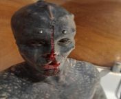 the self-named black alien now also a bloody alien? from self cumshots black