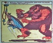 This thing appears in 2 panels, and is never talked of again. LOOKS LIKE BATMAN VS SASQUATCH.[Detective Comics #31, Sept 1939, Pg 11] from batman vs