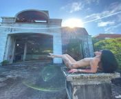 Having undressed to sunbathe in an abandoned hotel, one managed to shoot a very hot video ?[f] from urbex adventure sexy slut jerks me off in an abandoned church