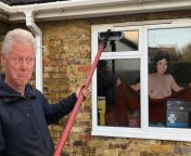 Hitomi Araseki Nude Flashes Breasts to Former President Bill Clinton as He Cleans Window Glass from hitomi izone nude