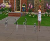 I clearly like torturing myself. This is my single mother sim Suzy and her seven GHOST TODDLERS that all died from drowning that leave puddles everywhere. from drowning underwater