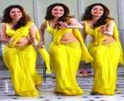 Tammanah in yellow half saree from half saree women
