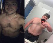 M/26/5&#39;9&#34; [180&amp;gt;270=90lbs](3 years) Depression sucks, hating yourself sucks, alcoholism sucks, eating shitty food so alcohol won&#39;t hit you so the drink isn&#39;t worth it sucks. Time to start over. Time to be accountable and time to be b from indian sucks boob