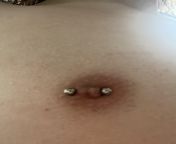 Is my nipple swollen or pierced wrong ? (Male nipple) got it done last Friday so its only been a few days from nipple navel jpg