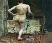 Max Slevogt - Female Nude, seen from behind (1905) from mallu sajini nude seen