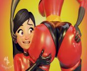 Violet Parr and Helen Parr (kinkyincubus) [The Incredibles] from incredibles violet parr breast xxx cartoon