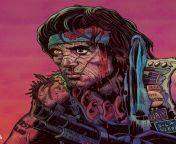 Rambo. First Blood. Good art. Movie, blood, guns, violence. from mona luisa art hentai blood kill